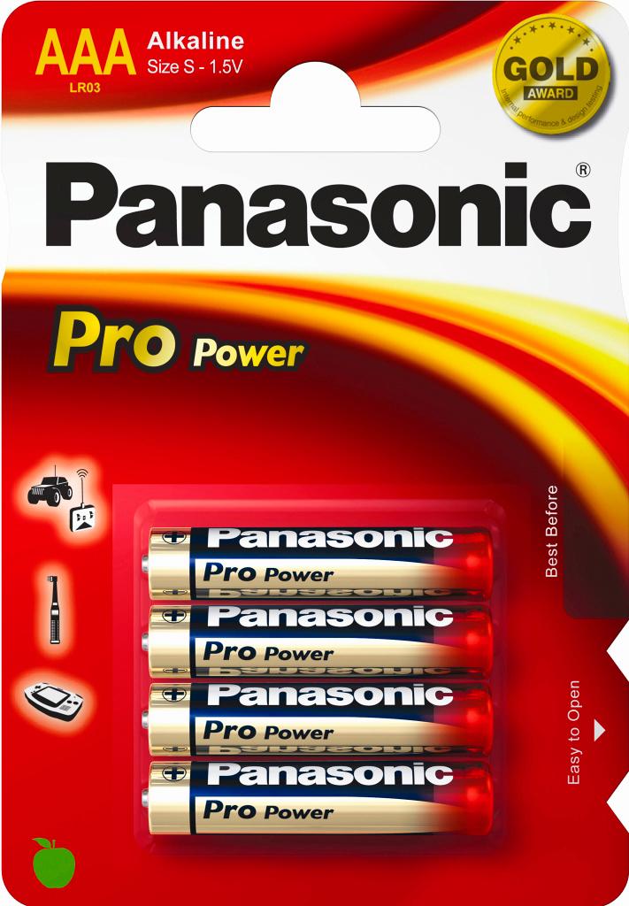 Panasonic Pro Power Alkaline Batterien Microzelle 4 Stück