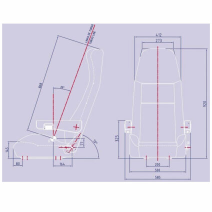 Sportscraft S9.1 Pilotensitz, Ara schwarzgrau